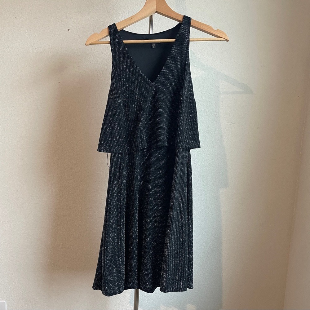 Express XS Black Glitter Dress Party Night Out Weekend Love Club Birthday Events